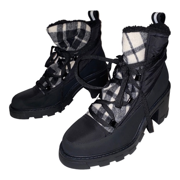 BCBGeneration Faux Fur Chunky Heeled Ankle Boots ‎ Women 10M/41Hiking Trail NEW - Picture 1 of 10
